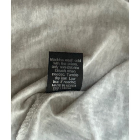 POL Gray Eagle Graphic V-Neck Burnout T-Shirt Size Medium Cotton Korea - Picture 5 of 5